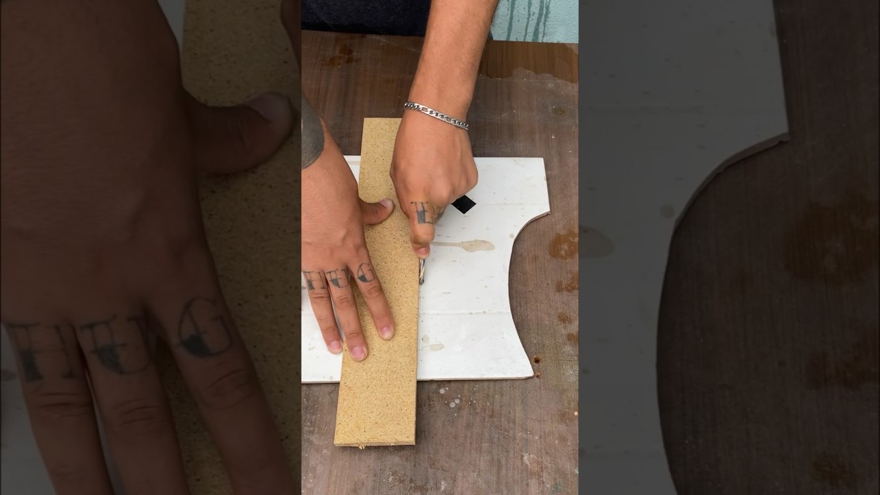 sem sujeira, sem quebrar piso.. segredo de como cortar um piso permanente 😱 #gambiarra #diy #asmr