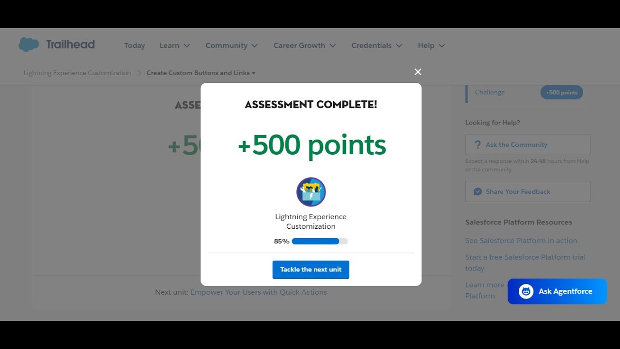 Create Custom Buttons and Links At Lightning Experience Customization - Trailhead Salesforce 2025