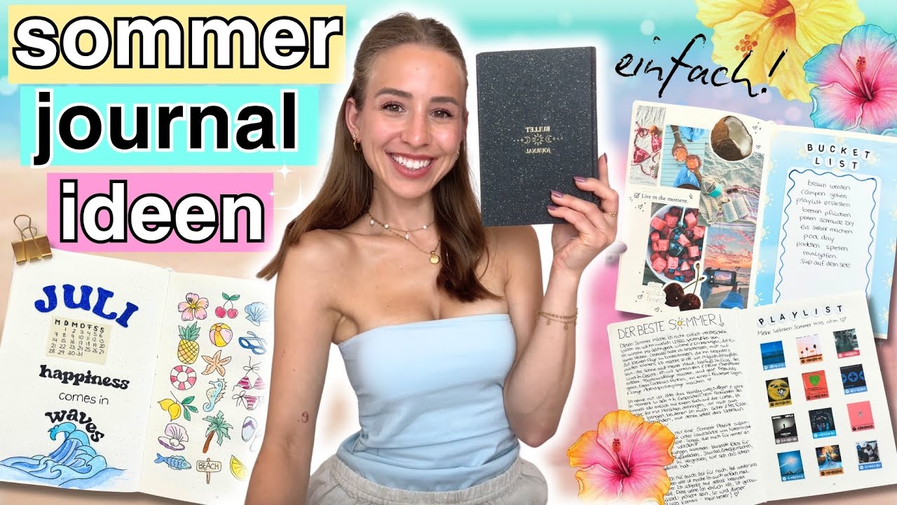 SOMMER JOURNAL 🐚✨ cute & einfach! journal ideen f&uuml;r den sommer - cali kessy