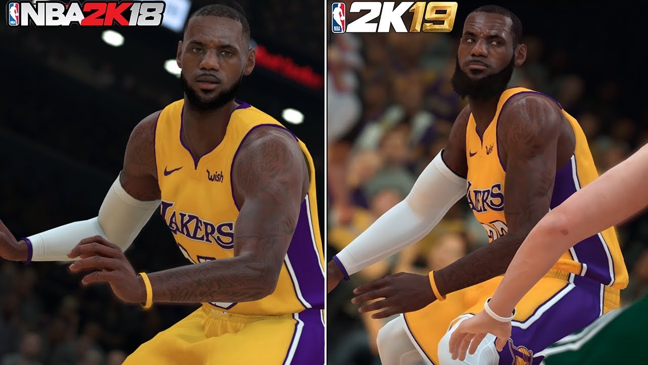 NBA 2K19 vs NBA 2K18 Face/Graphics Comparison - 1st Official Trailer