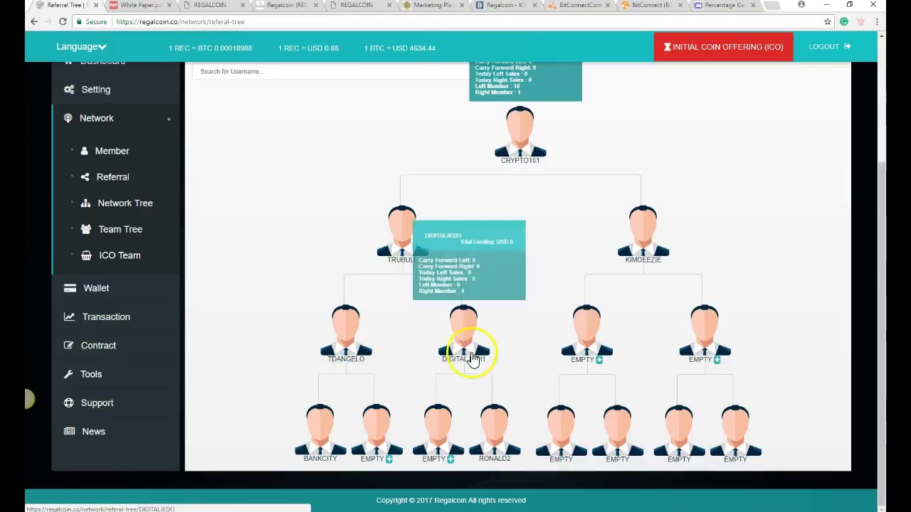REGAL COIN INTRODUCTION, TUTORIAL, EARNINGS SCAM