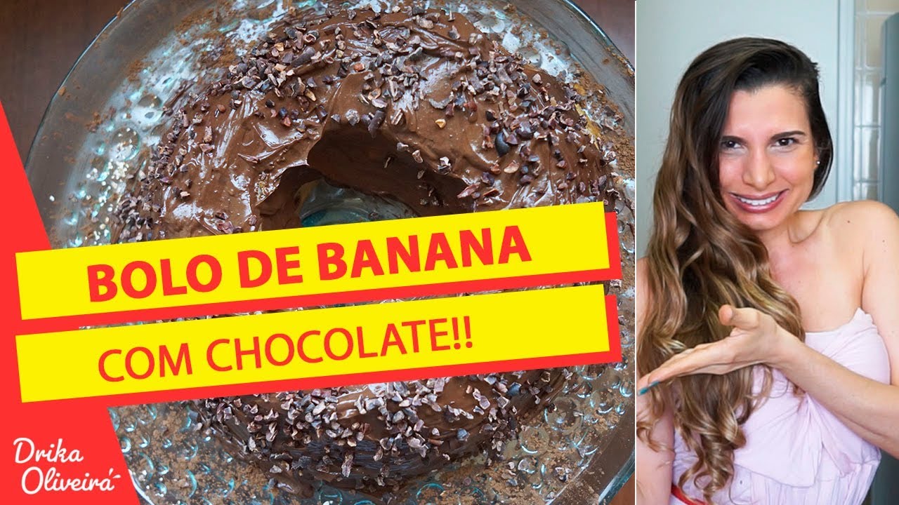 BOLO DE BANANA COM CHOCOLATE SEM FARINHA, SEM AÇÚCAR E SEM LACTOSE / Receita Fit