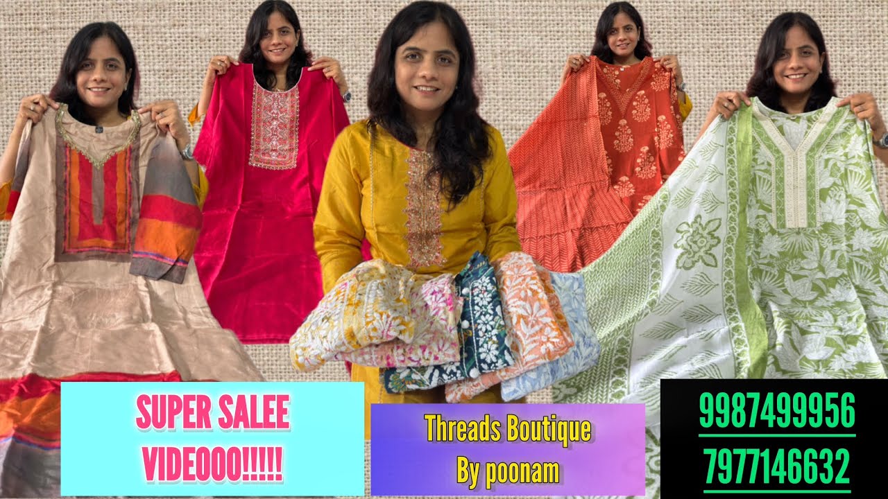 Super sale video of Kurties and Dresses only at Threads Boutique By Poonam.