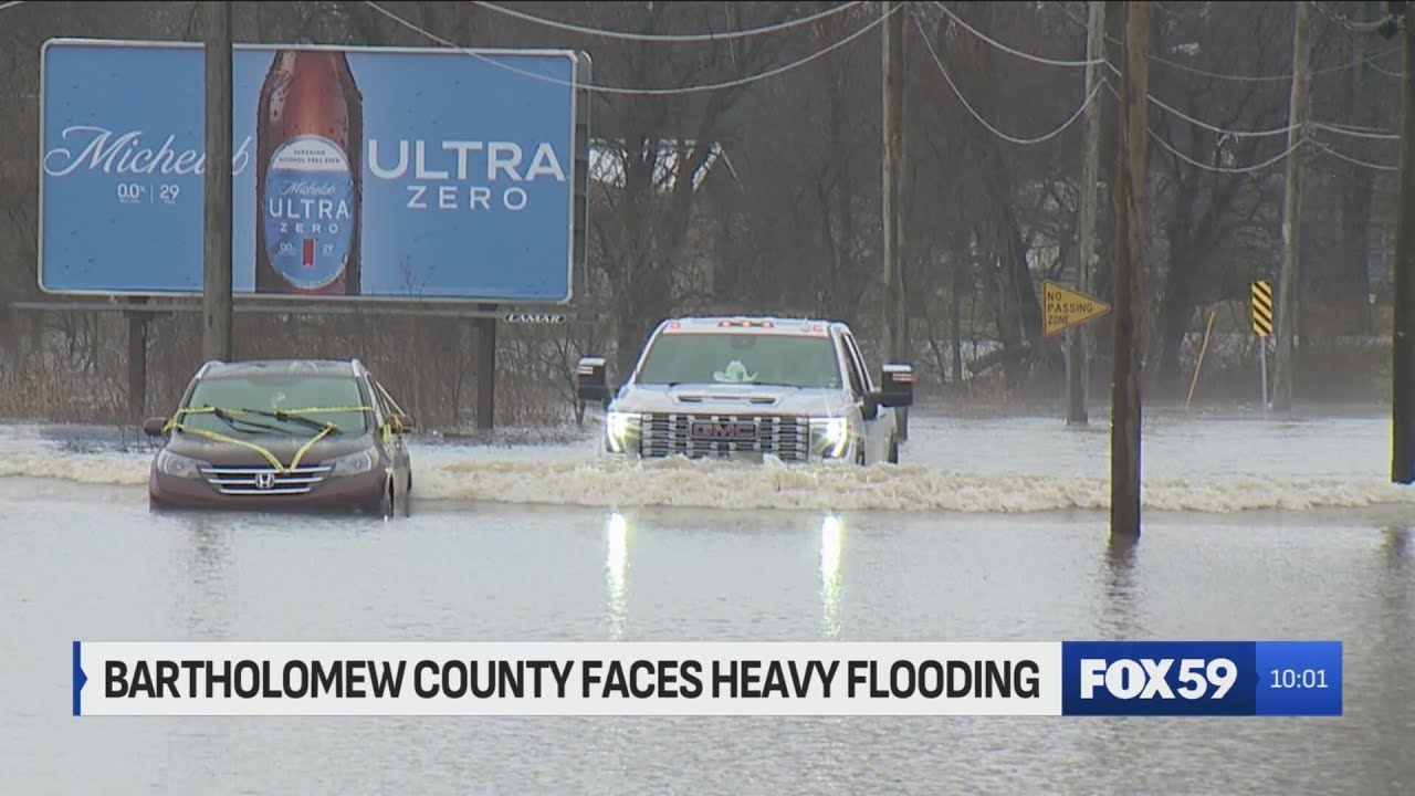 Bartholomew County officials warn of flooding risks, ask drivers to obey signage