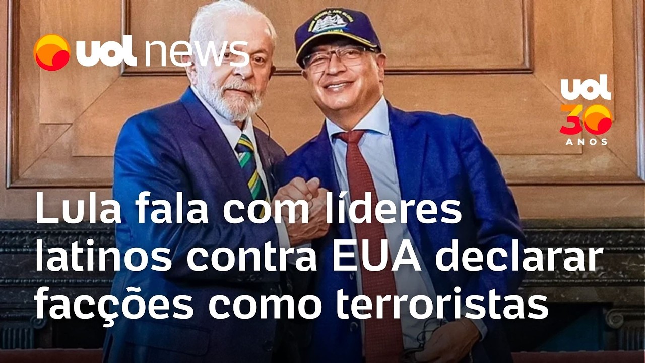 Lula fala com líderes latinos sobre pressão dos EUA em classificar facções como terroristas