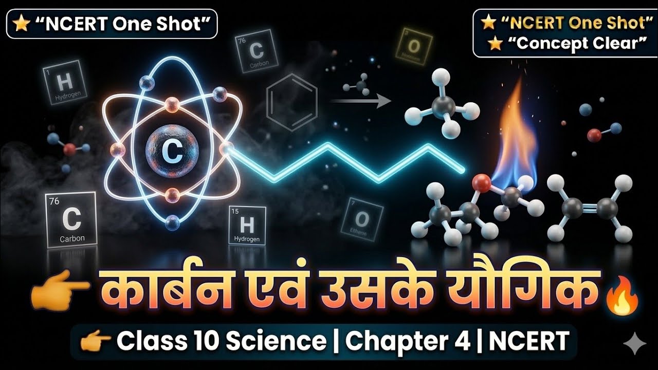 Class 10 Science Chapter 4 | कार्बन एवं उसके यौगिक (Carbon and its Compounds) One Shot 🔥 | NCERT |