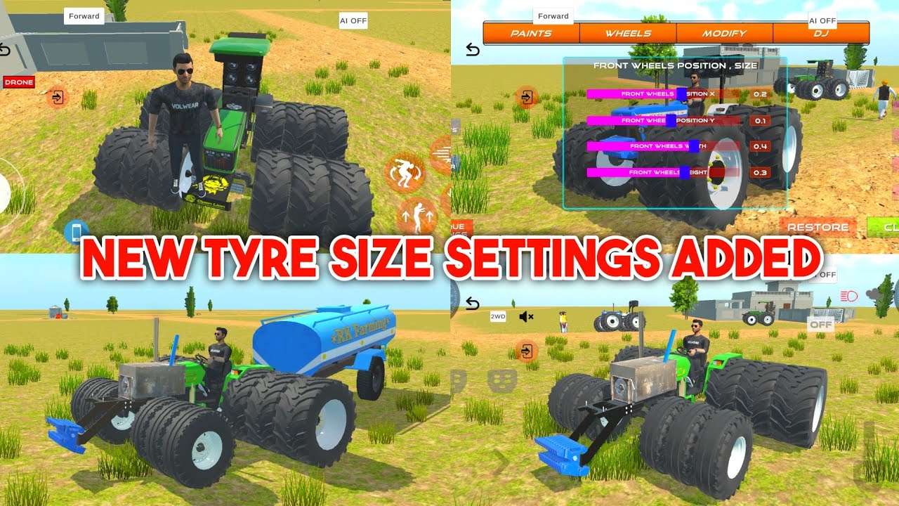 New Tyre Settings Add हो गई in Indian Desi Life Simulator 3D || Indian Desi Life Simulator Game