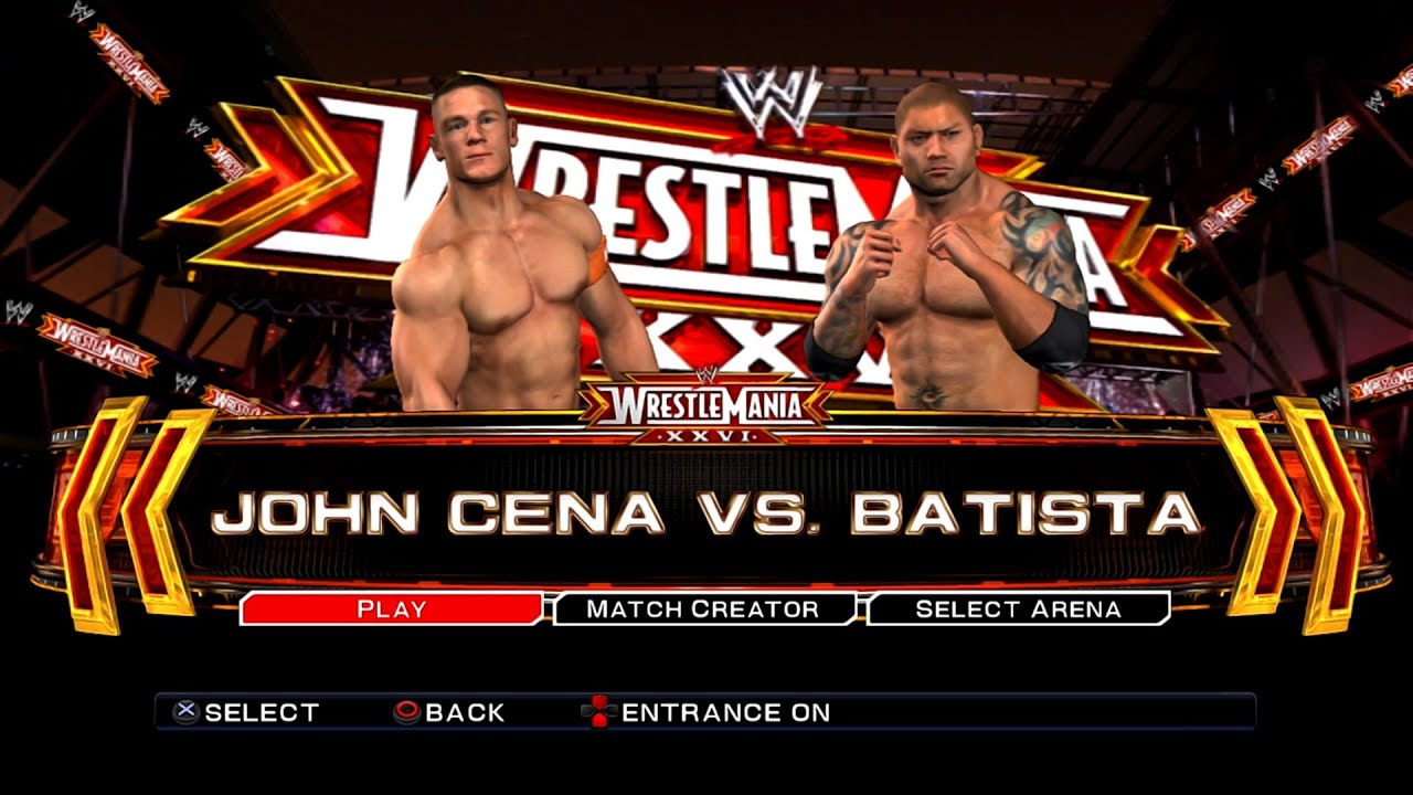 WWE SmackDown VS Raw 2011 PS3 - John Cena VS Batista [2K][mClassic]