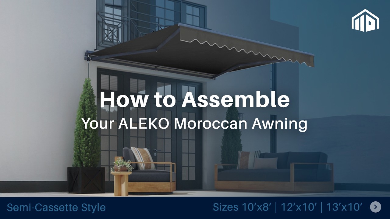 How to Assemble ALEKO LED Half Cassette Awning