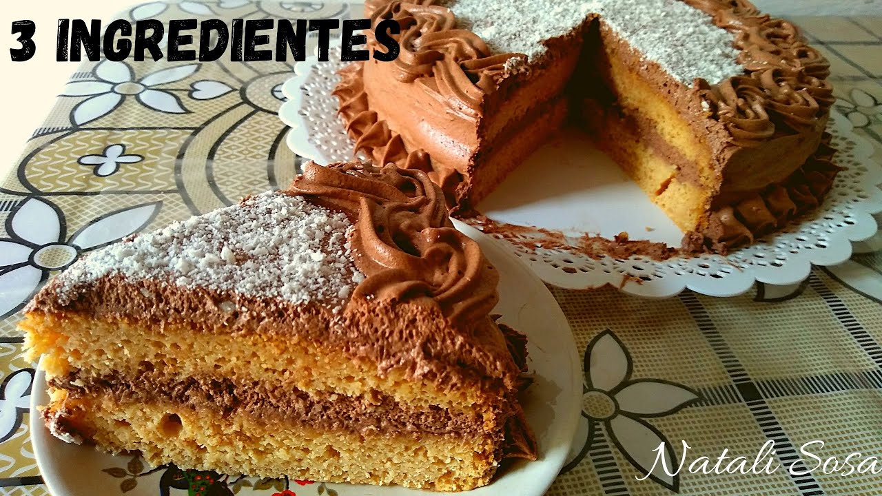 BIZCOCHUELO 3 INGREDIENTES
