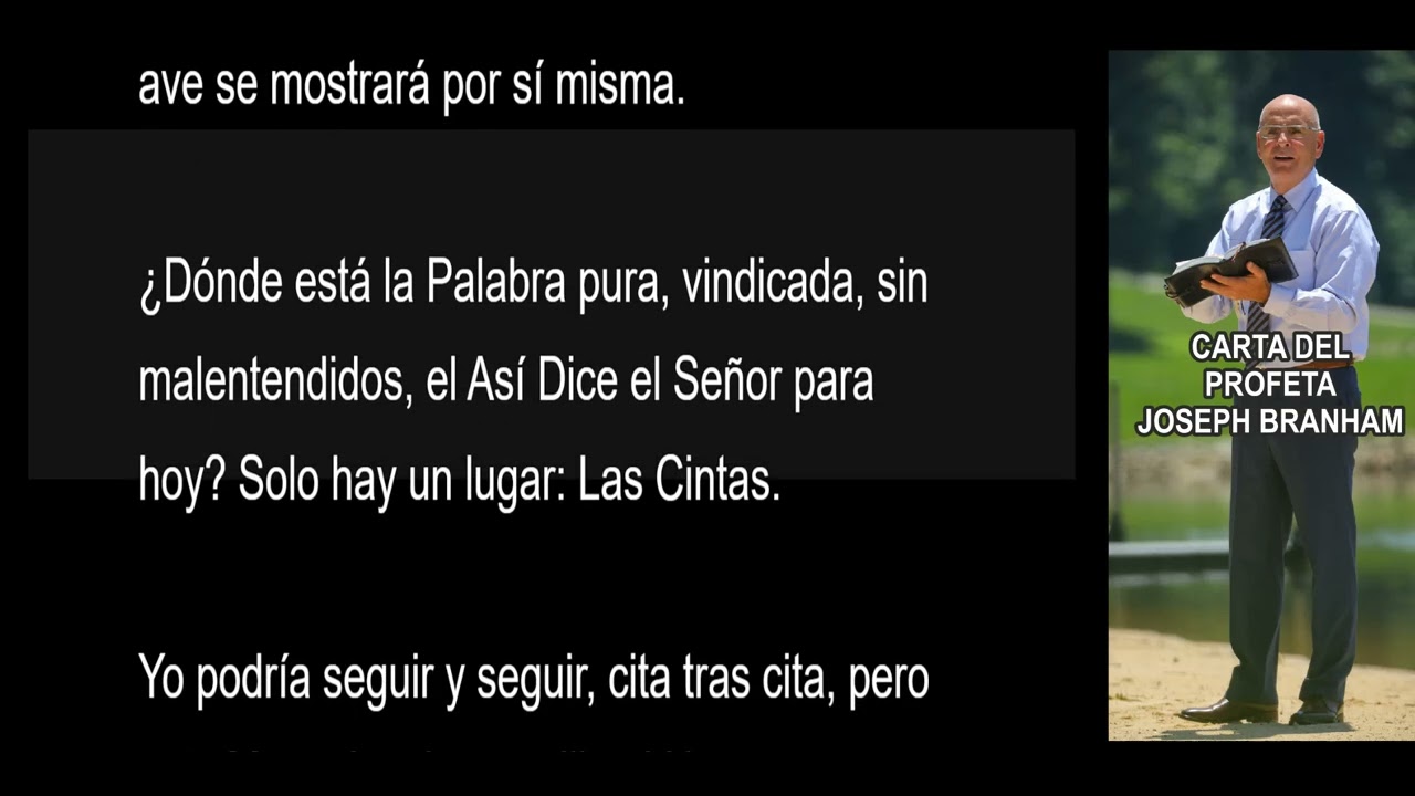 CARTA DEL PROFETA JOSEPH BRANHAM 24 Enero 2026