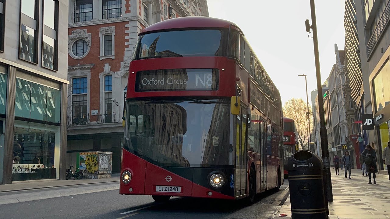 FULL JOURNEY. Stagecoach Route N8. Hainault The Lowe - Oxford Circus New Routemaster LT240 - LTZ1240