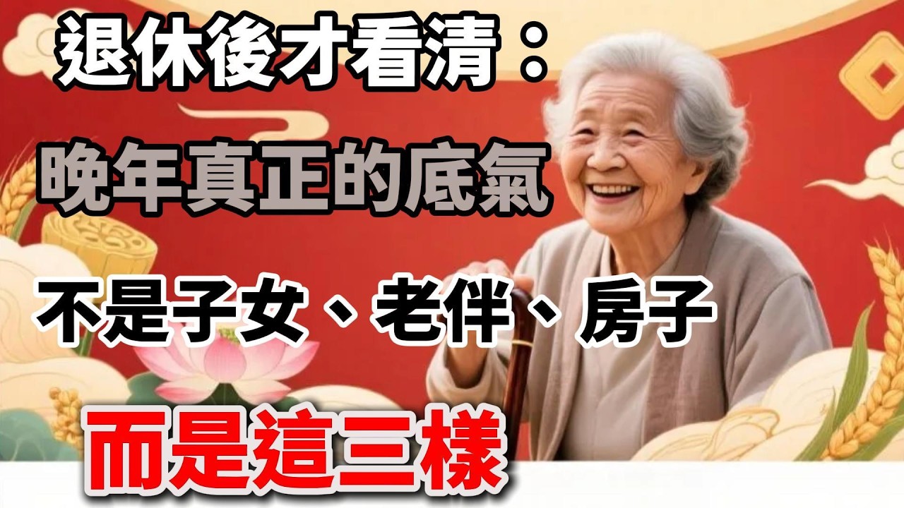 退休後才看清：晚年真正的底氣，不是子女、老伴、房子，而是這三樣【老來樂呵】#晚年生活 #人生智慧 #情感故事 #婚姻 #家庭 #退休 #女性成長 #talks