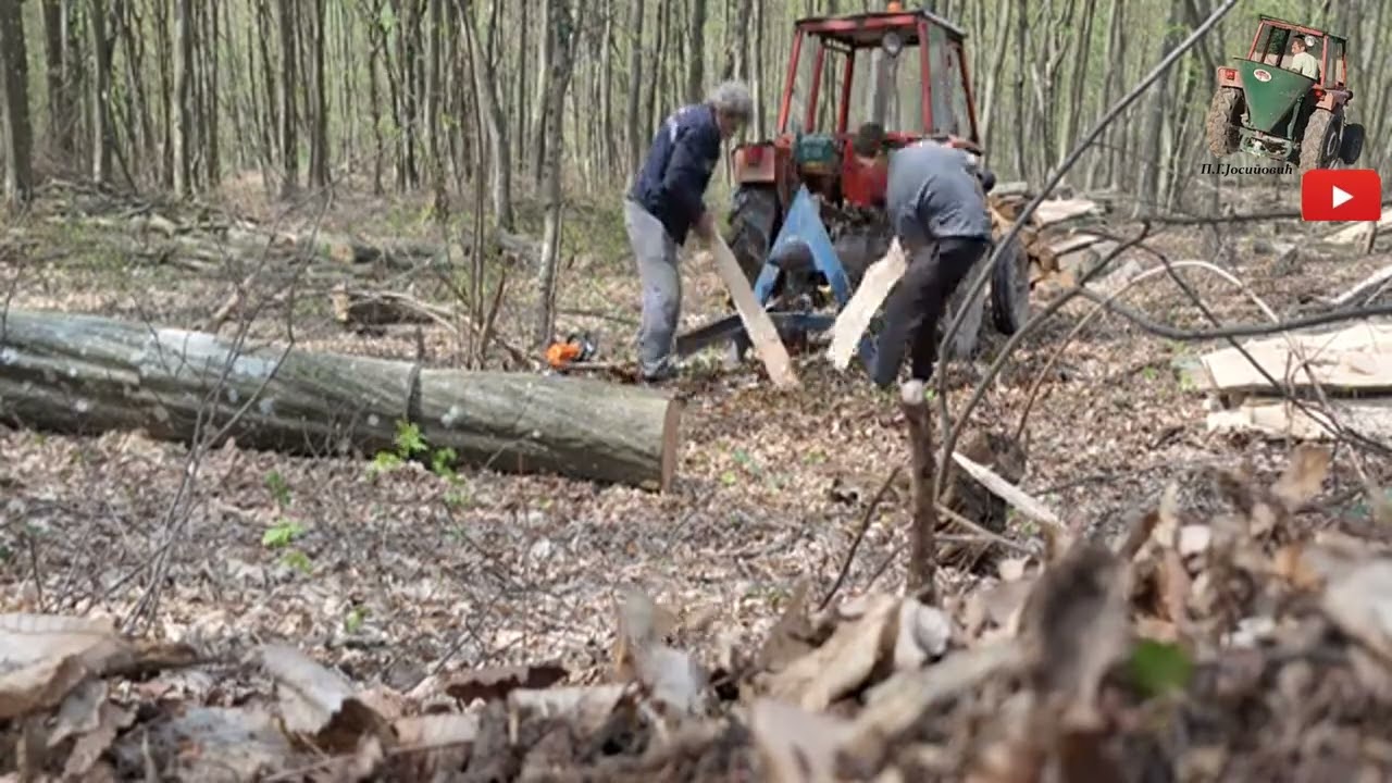 Nisu laki poslovi u šumi,ni sa traktorskim cepačem (2/3) video klipa