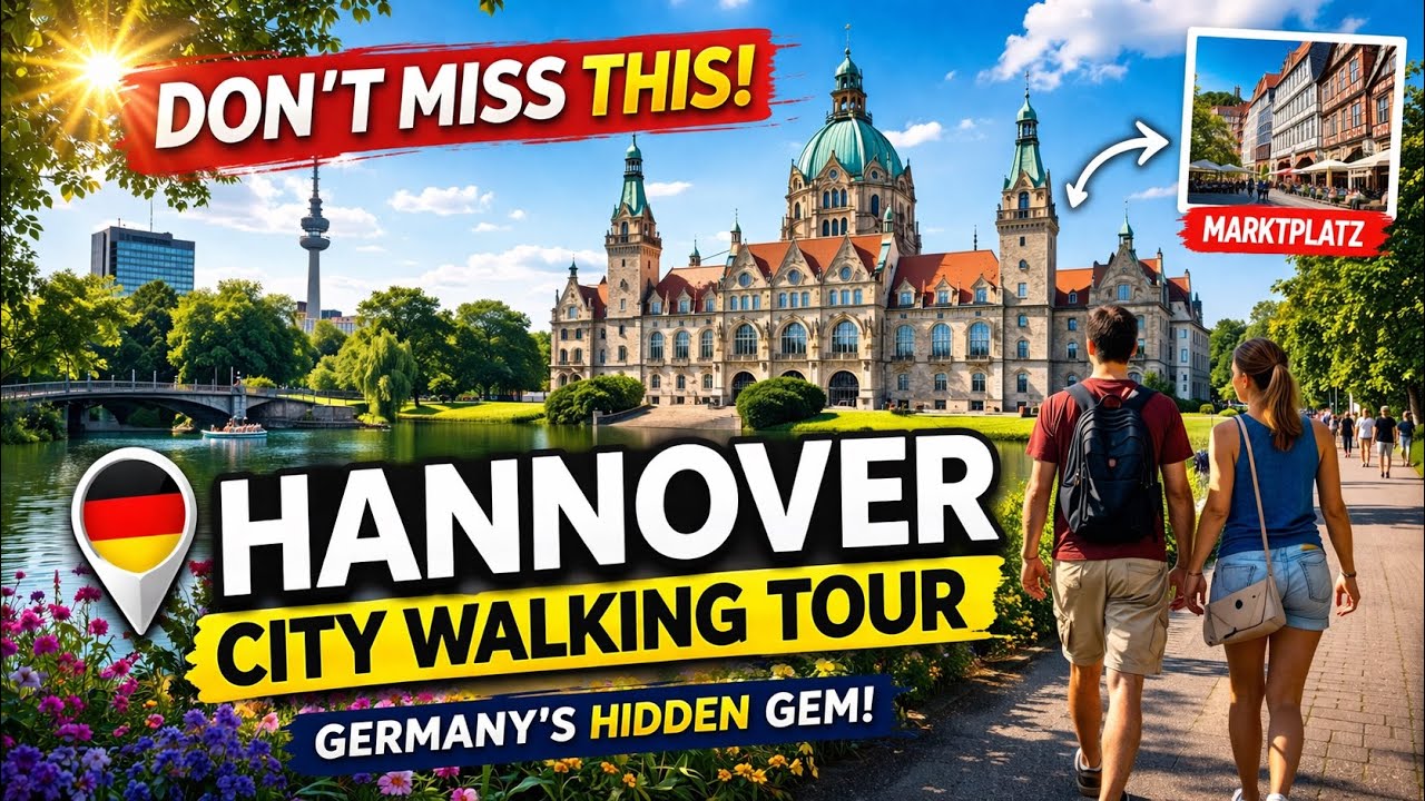 Hannover-Germany 🇩🇪 Beautiful city Vibes| A Self-Guided City Walking Tour |4k|