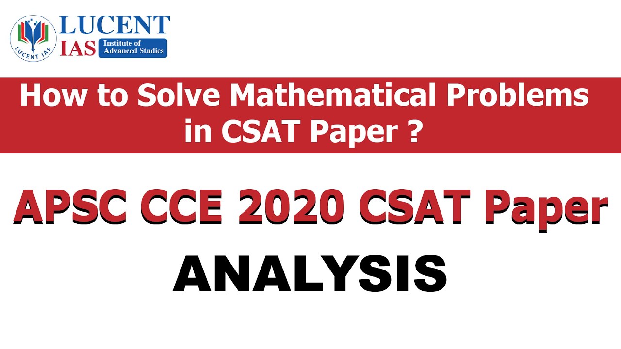 CSAT for APSC  | Analysis of APSC CCE 2020