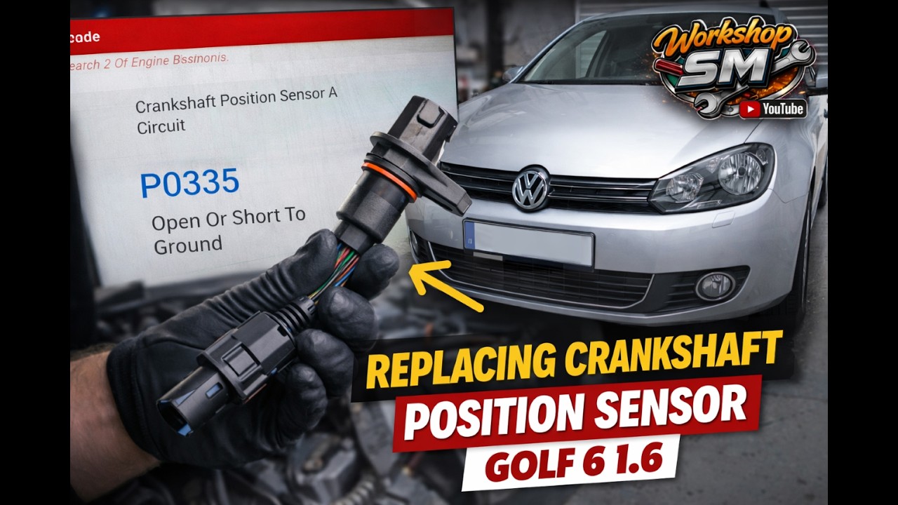 VW Golf 6 1.6 Won’t Start? P0335 Crankshaft Sensor Replacement!