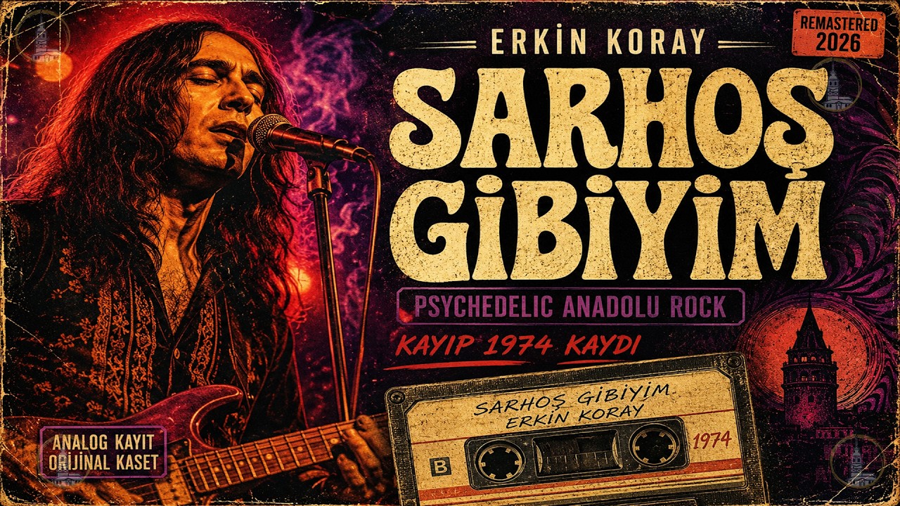 Erkin Koray - Sarhoş Gibiyim - Psychedelic Cover(Anadolu Rock) | #erkinkoray #anadolurock #türkrock