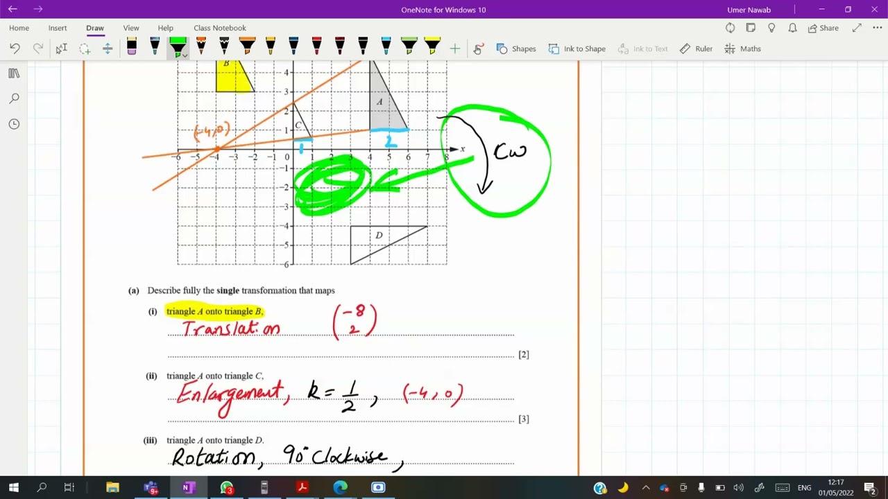 Transformation Video 1 past papers IGCSE 0580
