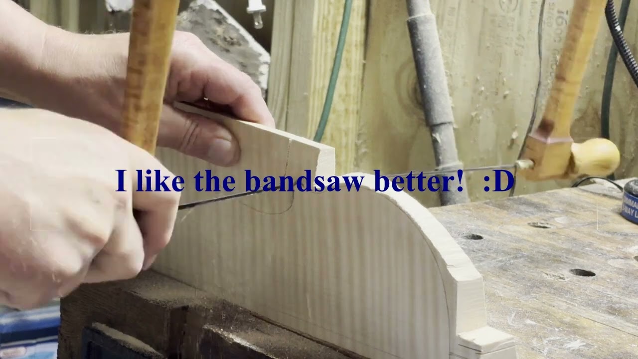 Violin back plate, cutting the outline