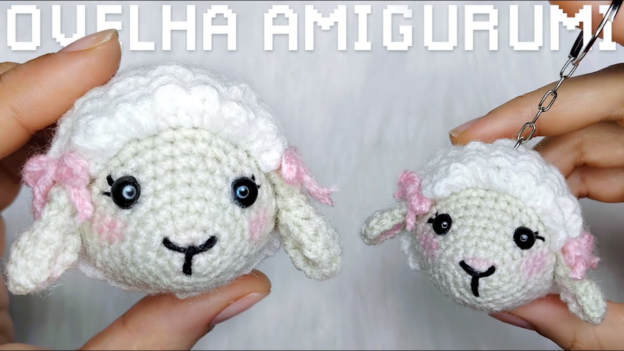 Chaveiro de Ovelha em Crochê 🐑 | Ovelha de Amigurumi Passo a Passo | Tutorial de Crochê
