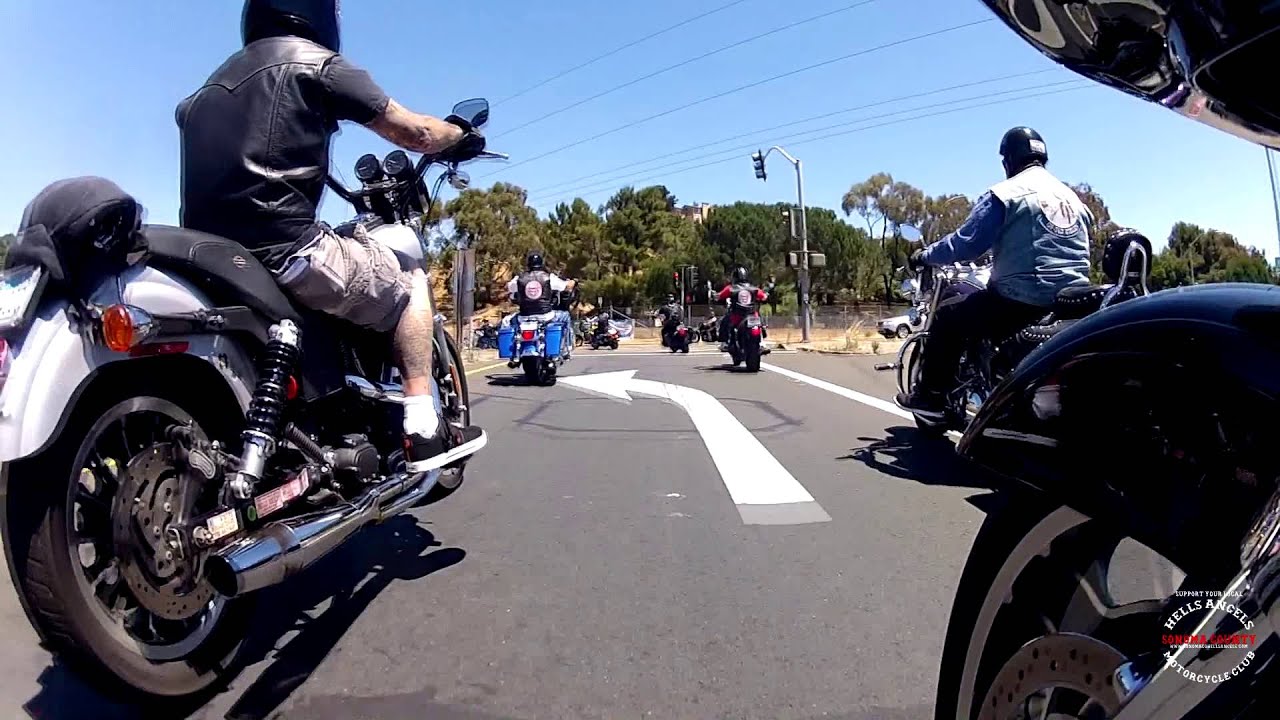 TAKE A RIDE with the HELLS ANGELS MC | SONOMA CO.| MARIN COUNTY RUN & BBQ 2013