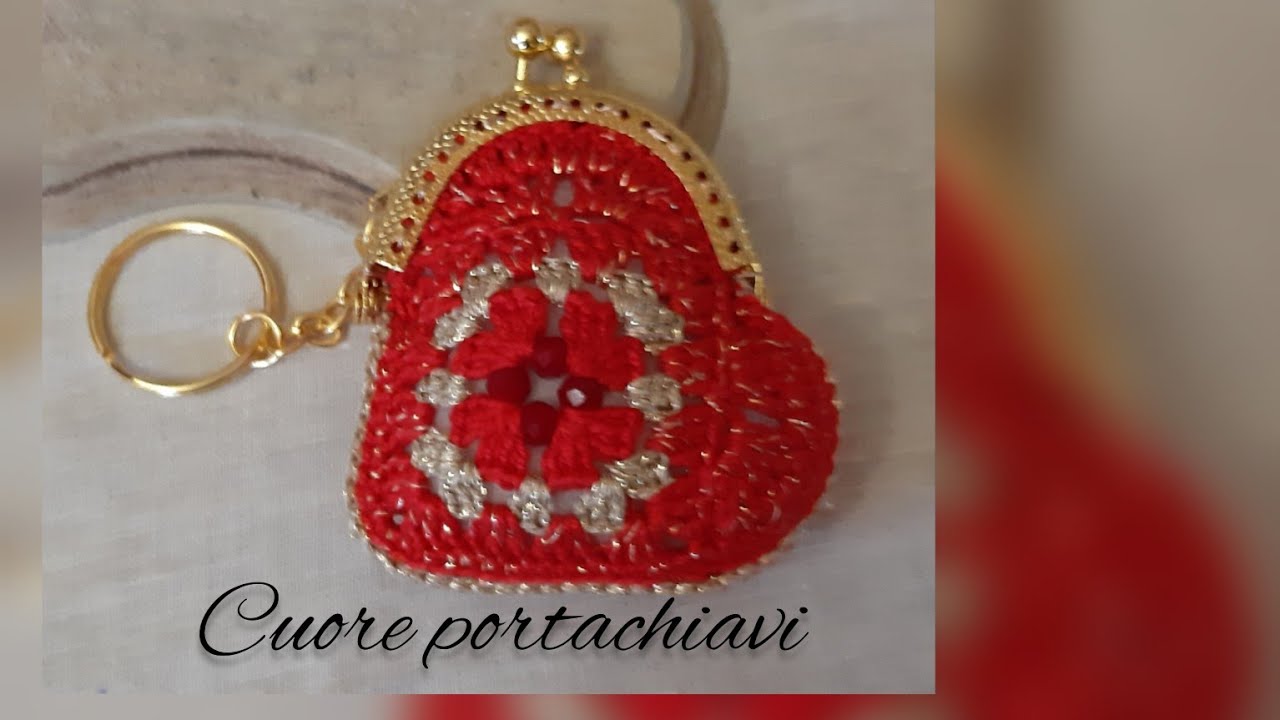 cuore portachiavi con chiusura clic clac/ Speciale San Valentino