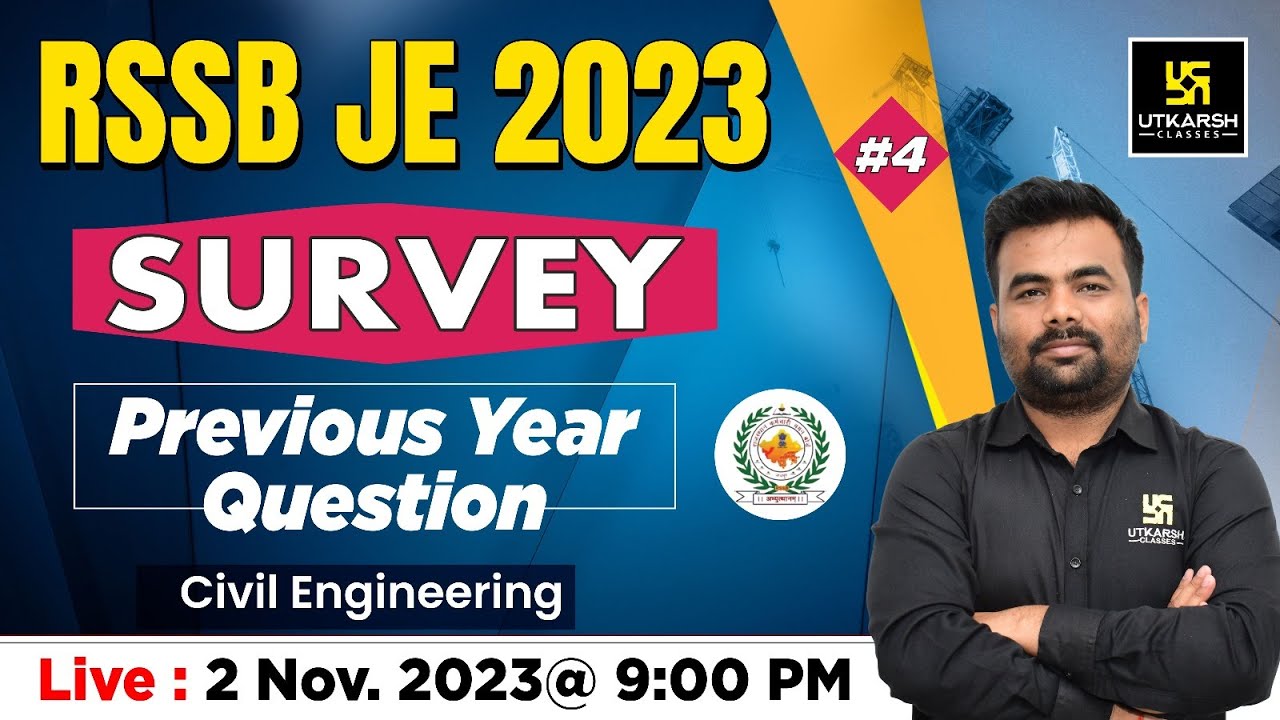 RSSB JE 2023 | RSSB JE Previous Year Questions | Survey Civil Engineering | UEC