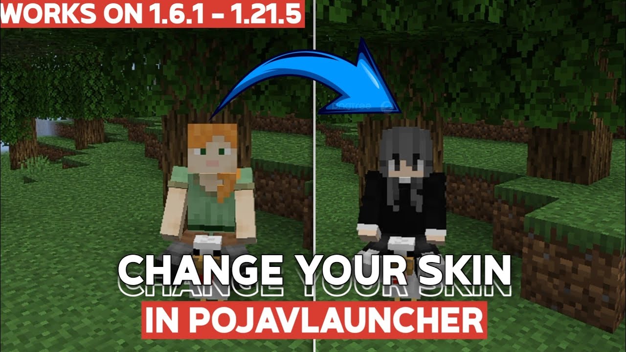 How To Change Your Minecraft Skin In Pojavlauncher | Skin Changer Resource Pack