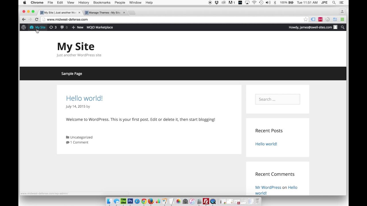 1.  Change your WordPress Theme & Add a Custom Logo