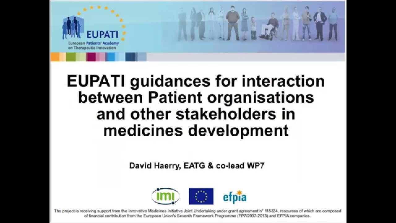 EUPATI Webinar Interaction between industry and patients