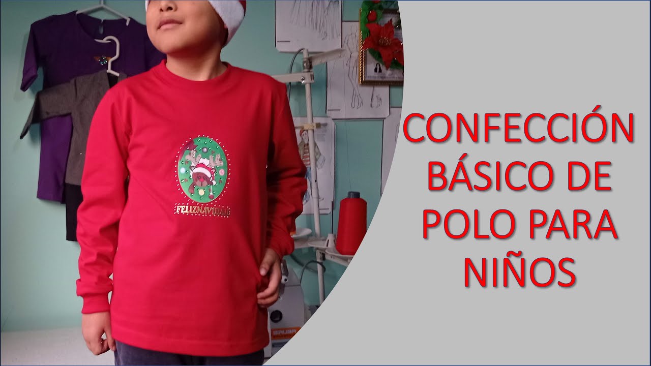 CONFECCIÓN DE POLO PARA NIÑO MANGA LARGA T-10