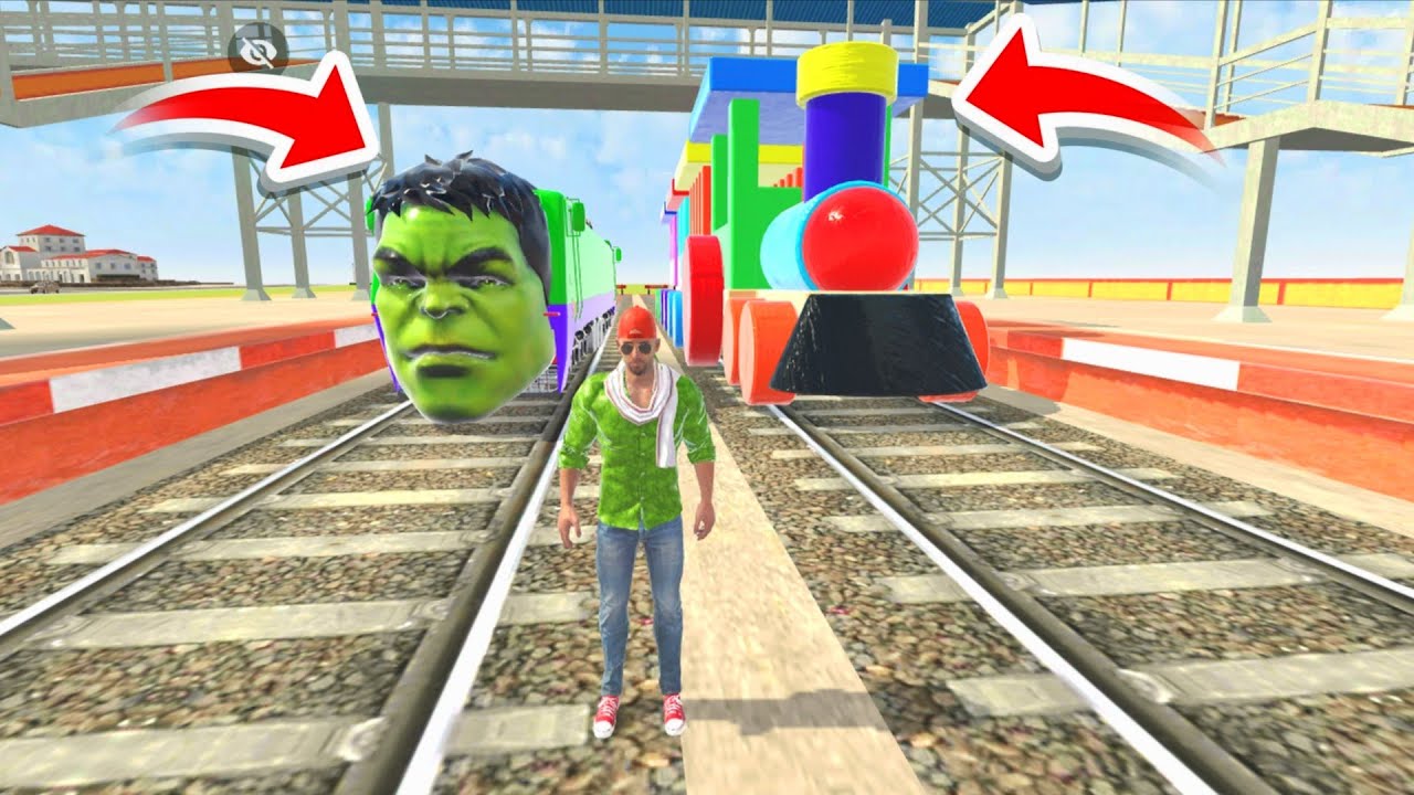 Brand new Colour full 😍 MICKEY MOUSE train/Hulk Train 🚂 in indian theft auto simulator 