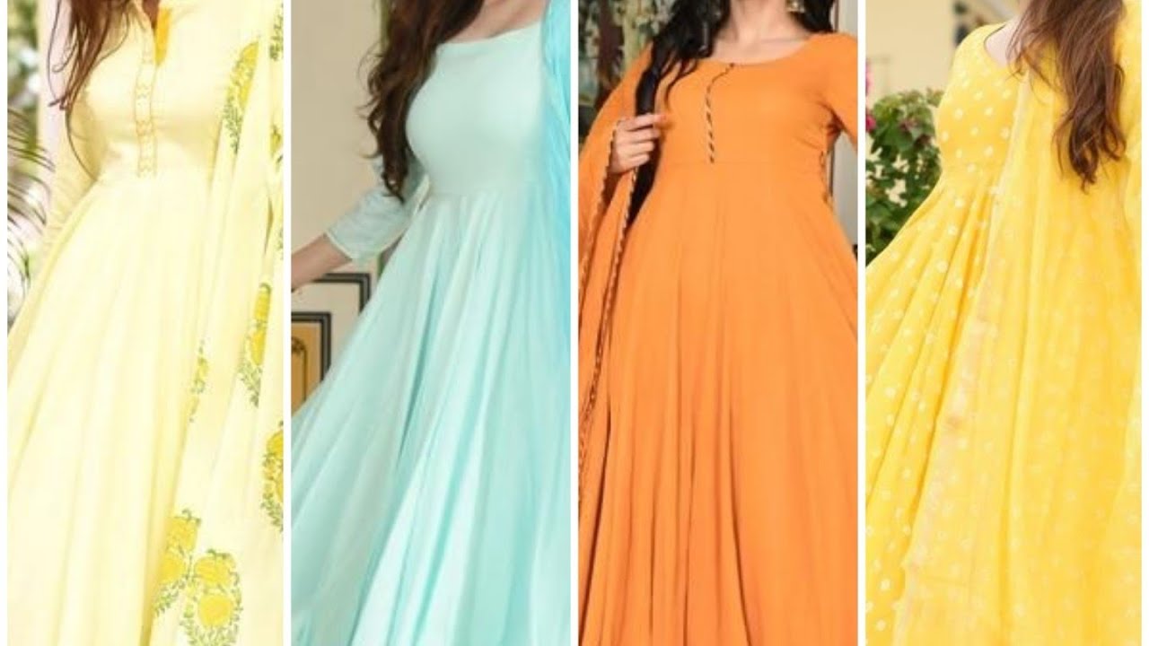 latest plain anarkali suit design, plain anarkali designer as suit.