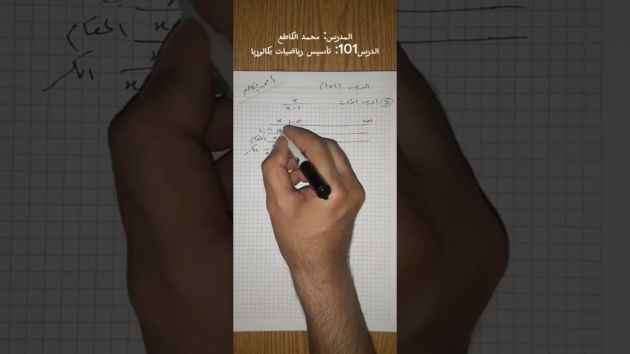 الدرس101: دراسة إشارة مقدار كسري (5) | مراجعة رياضيات بكالوريا علمي