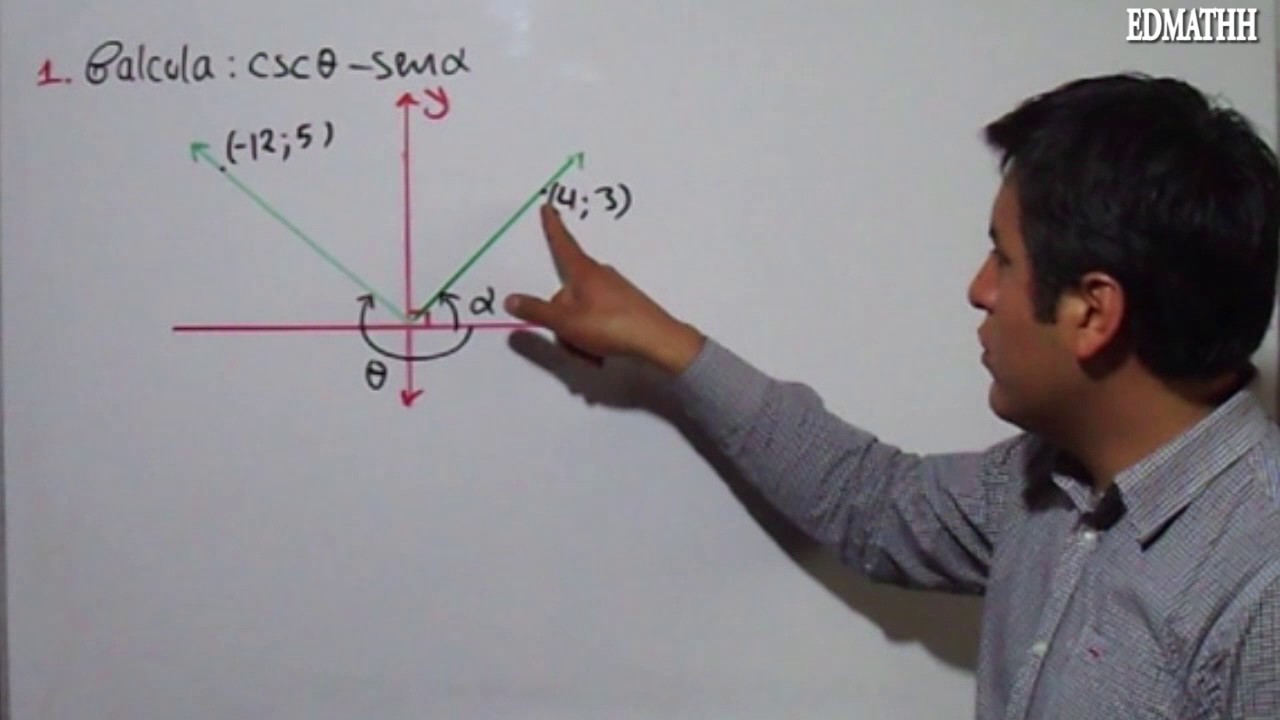 Ángulos en posición normal, trigonometría, radio vector, abscisa, ordenada, ejercicios resueltos