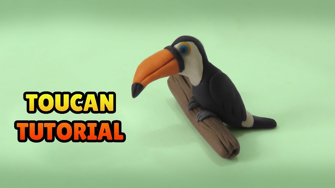 🔴 DIY How to Make TOUCAN bird - Polymer Clay, plastilina and Fondant Tutorial