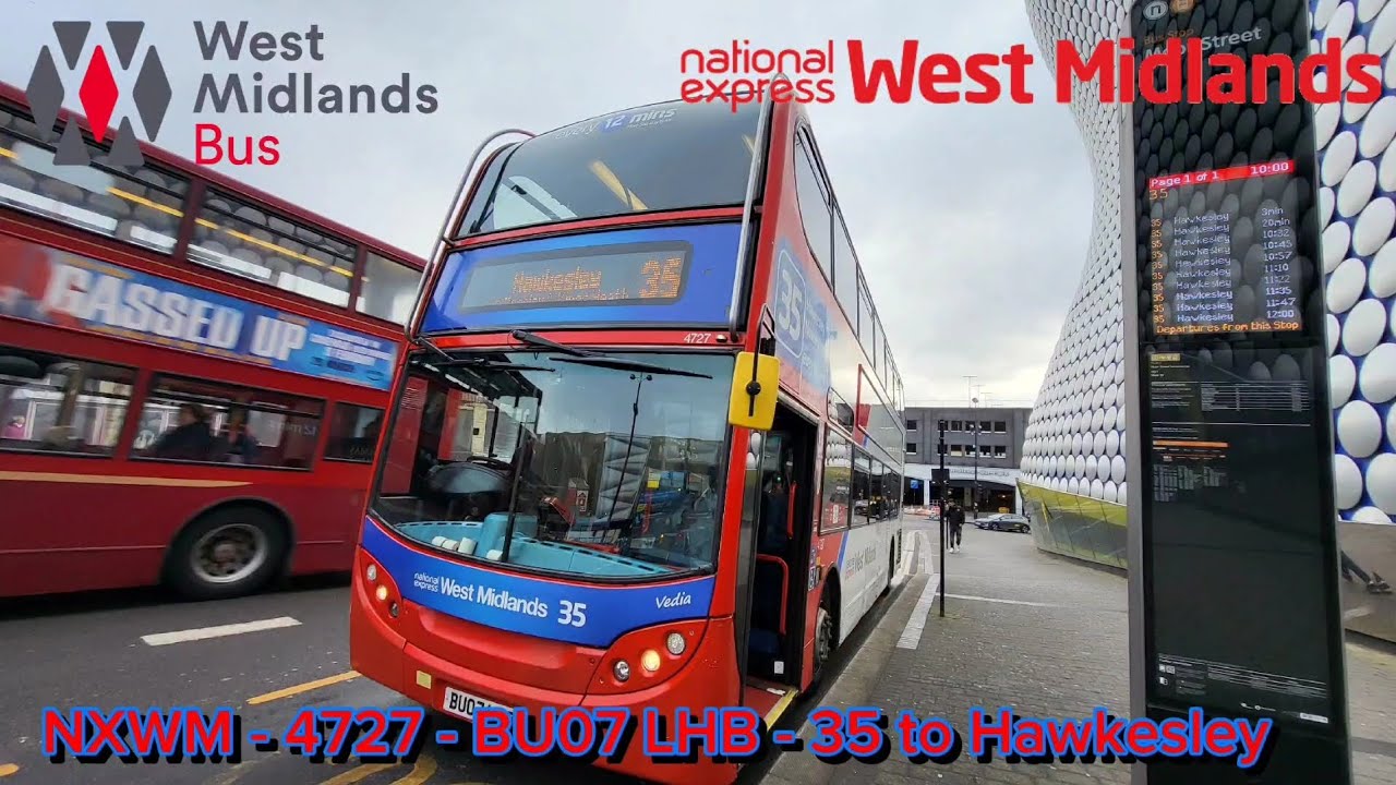 NXWM Enviro 400 Trident 4727 (BU07 LHB) on the 35 to Hawkesley!