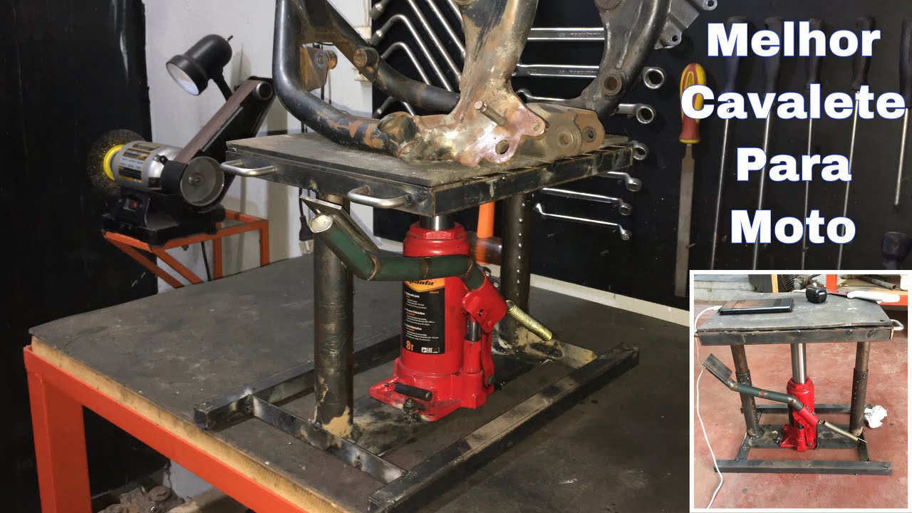 Fabriquei o melhor cavalete hidraulico para motos altas