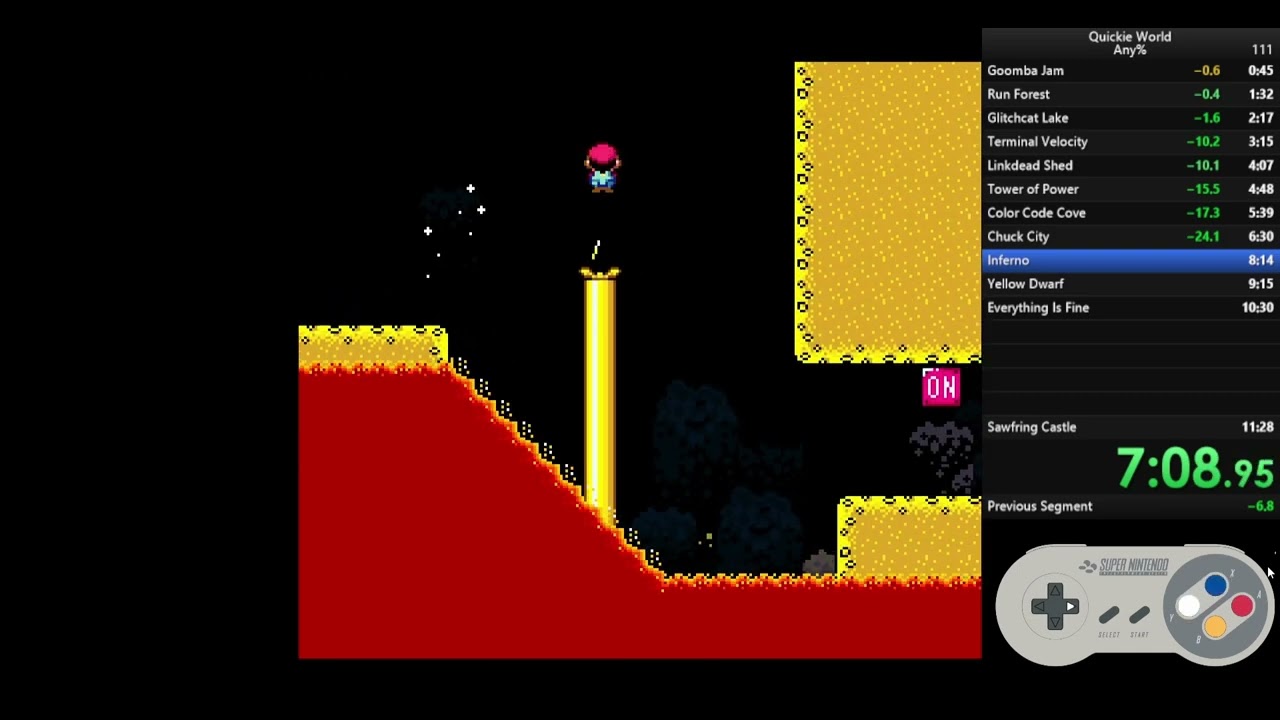 Quickie World any% speedrun (Emulator) in 10:38