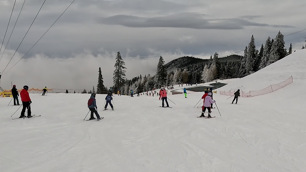 Ski in Poiana Brasov pe Partia Sulinar - partea inferioara - Theo - 16 Februarie 2026