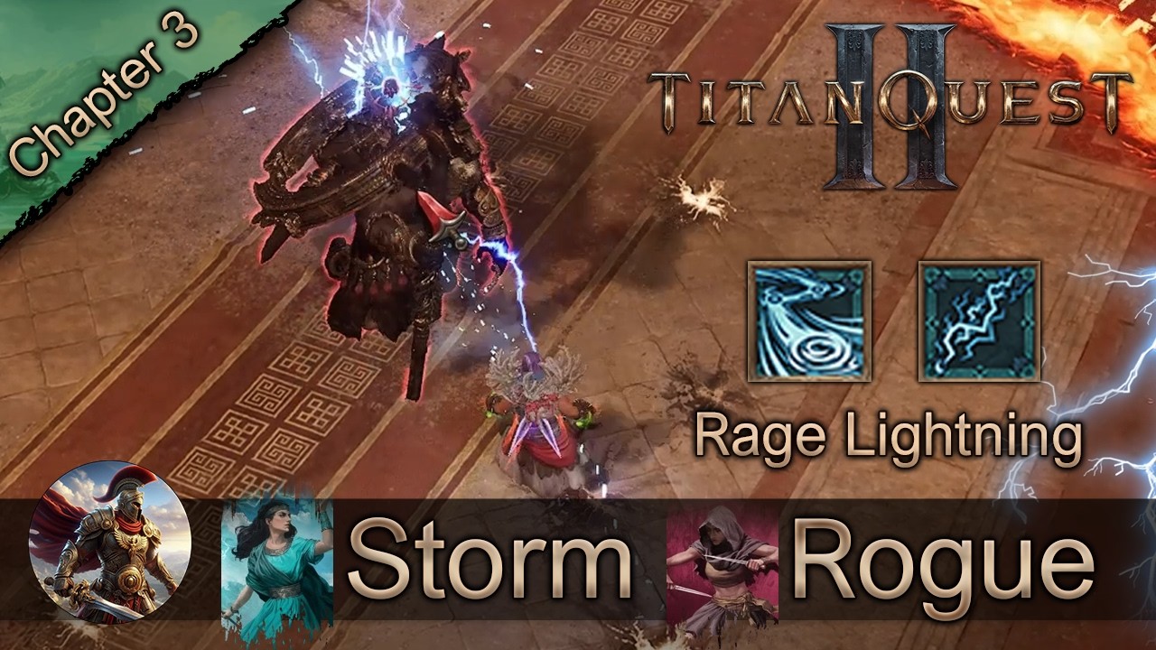Titan Quest 2 - Storm Rogue Tempest Rage Lightning Build (No Commentary | HD)