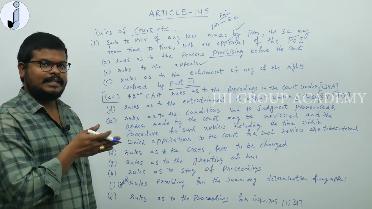 Constitution Article 145 | Polity classes by Syamsir |  Full lecture for JOINMembership holders only