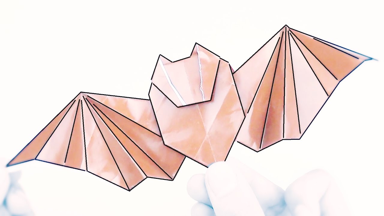 Cómo hacer un MURCIÉLAGO de Papel - Origami Halloween