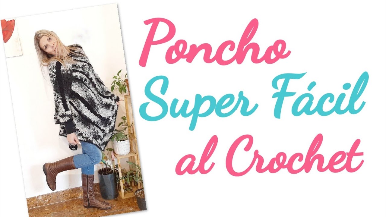 Poncho Super Fácil al Crochet