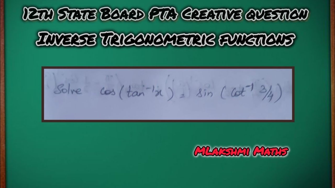 12th State Board Maths PTA Creative question Two - Dimensional Analytical Geometry ll