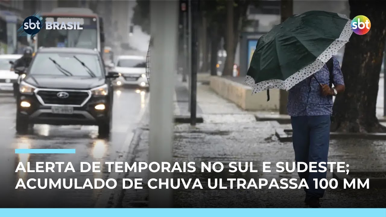 Sul e Sudeste seguem em alerta para chuva forte e temporais no fim do ano | #SBTBrasil