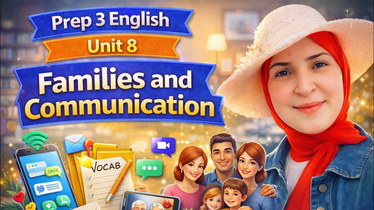 Families and Communication  | Prep 3 English Unit 8 | Full Explanation + Vocabulary