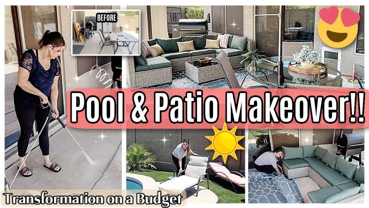 BUDGET PATIO MAKEOVER & OUTDOOR HOME RESET :: Patio Deep Clean & Transformation