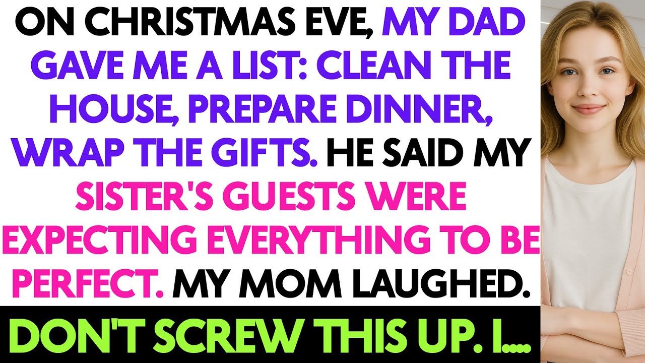 On Christmas Eve, My Dad Gave Me A List: Clean The House, Prepare Dinner, Wrap The...